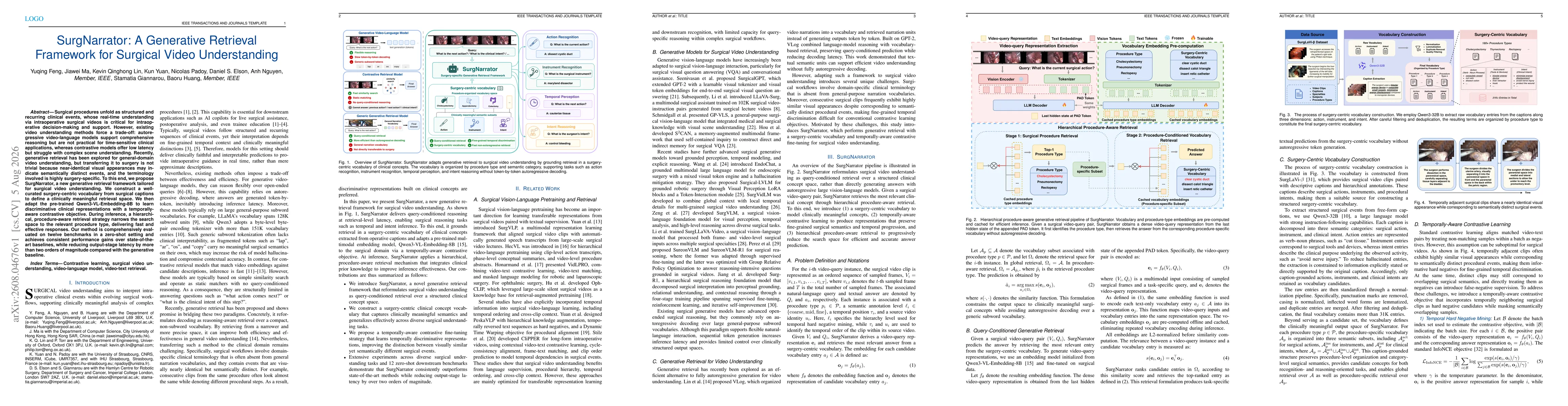 Thumbnail for SurgNarrator: A Generative Retrieval Framework for Surgical Video Understanding