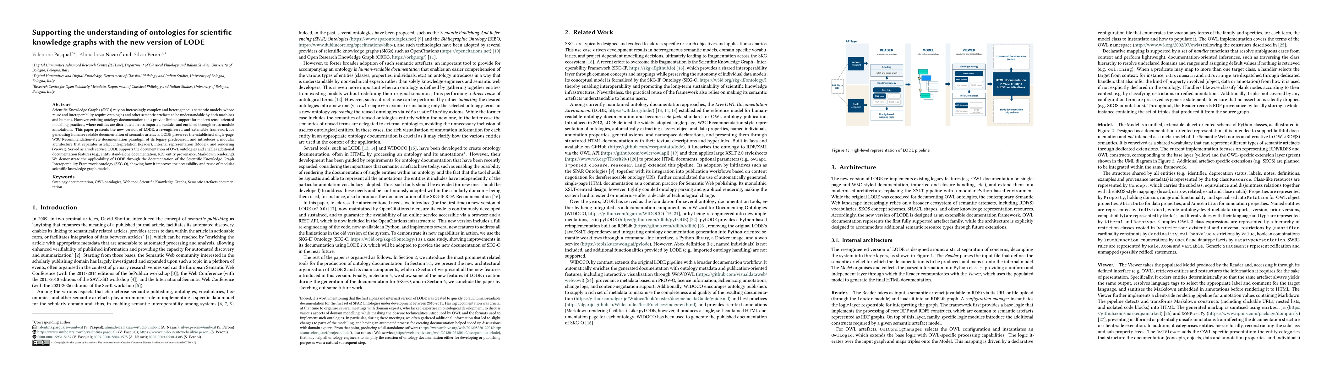 Thumbnail for Supporting the understanding of ontologies for scientific knowledge graphs with the new version of LODE