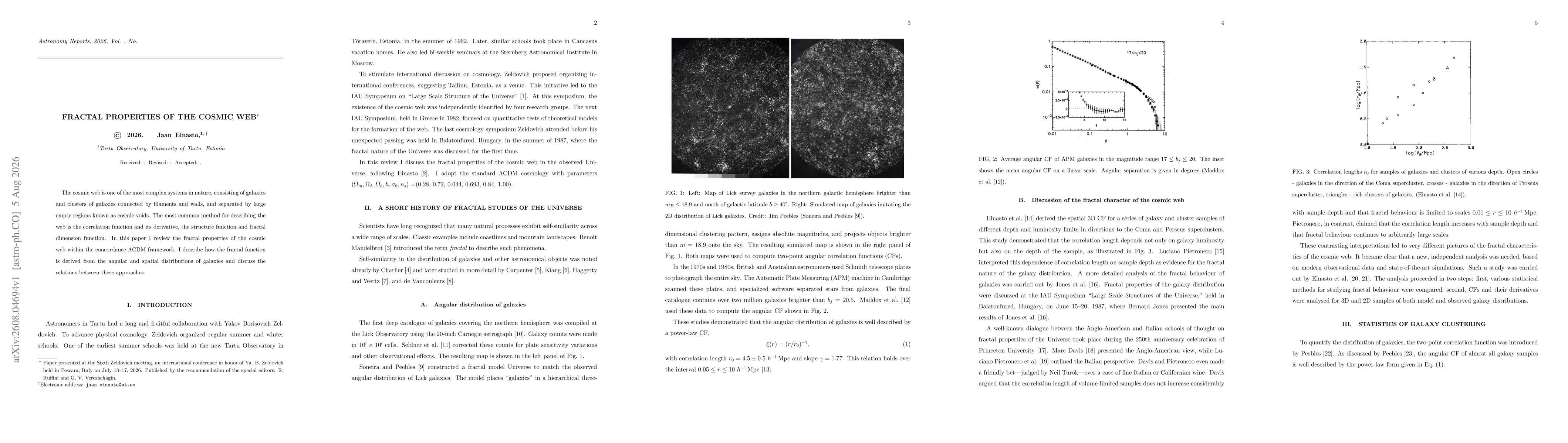 Thumbnail for Fractal properties of the cosmic web