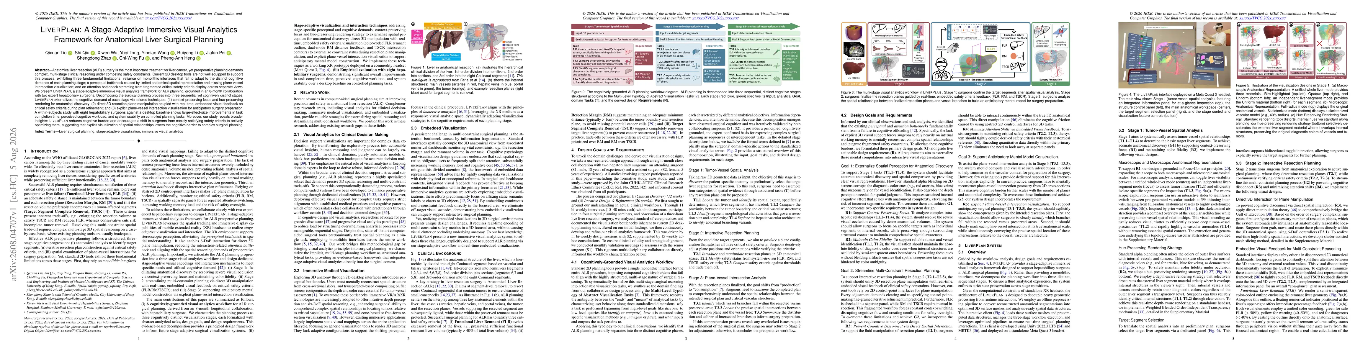 Thumbnail for LiverPlan: A Stage-Adaptive Immersive Visual Analytics Framework for Anatomical Liver Surgical Planning
