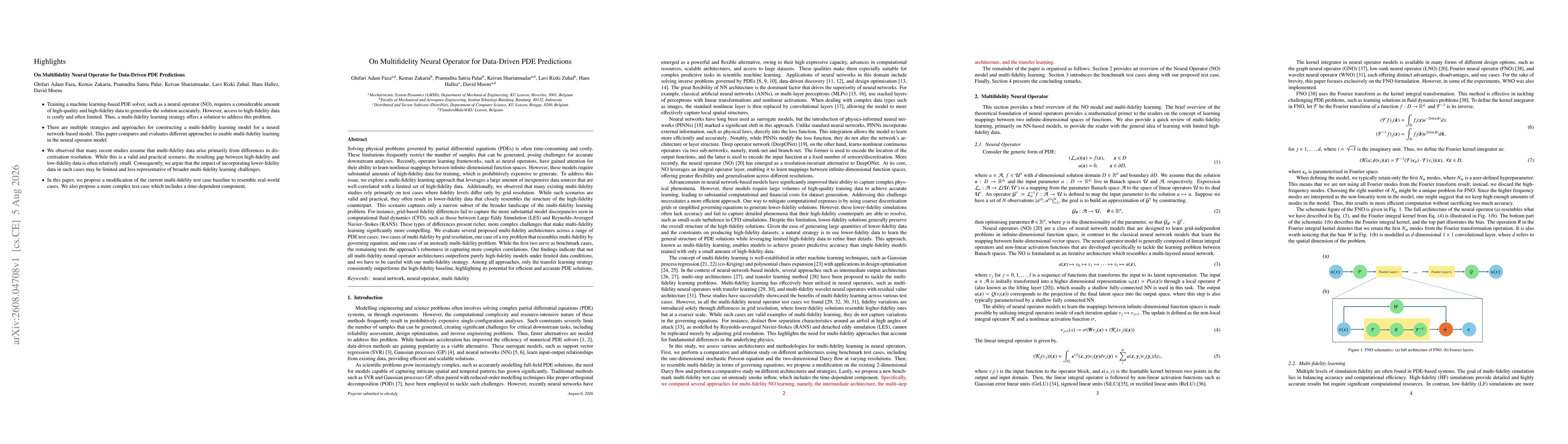 Thumbnail for Benchmarking Multi-fidelity Neural Operators on Complex PDE Problems with Non-trivial Fidelity Differences