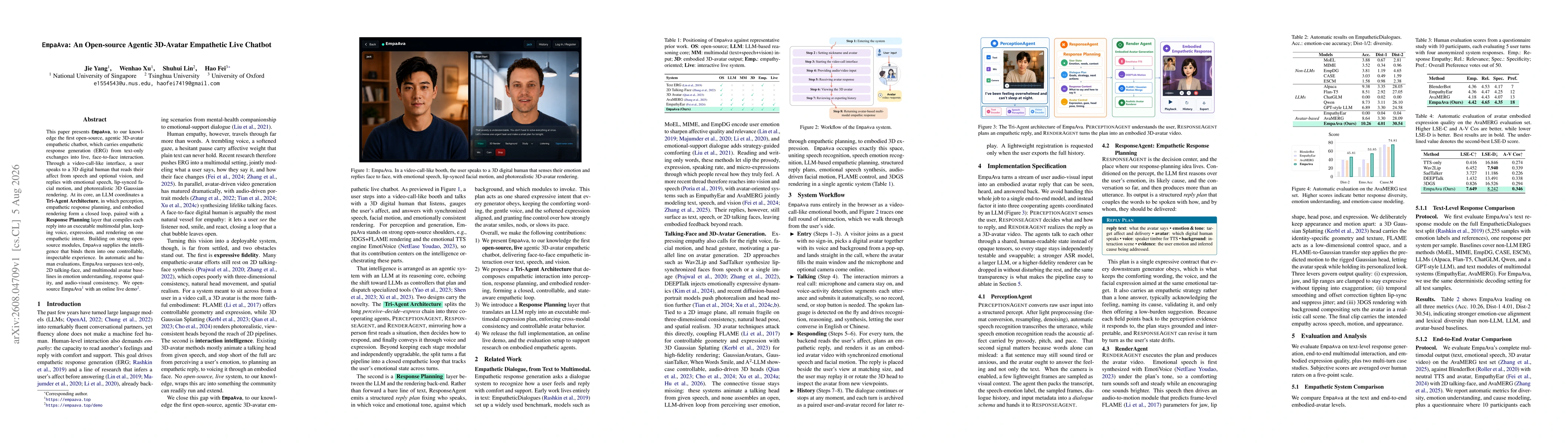 Thumbnail for EmpaAva: An Open-source Agentic 3D-Avatar Empathetic Live Chatbot