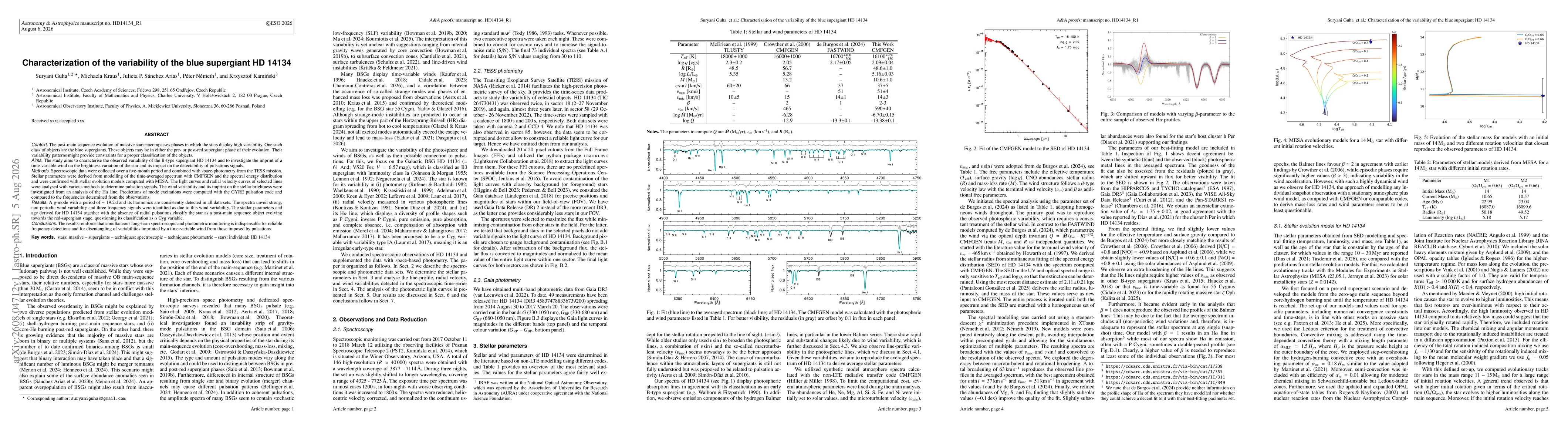 Thumbnail for Characterization of the variability of the blue supergiant HD 14134