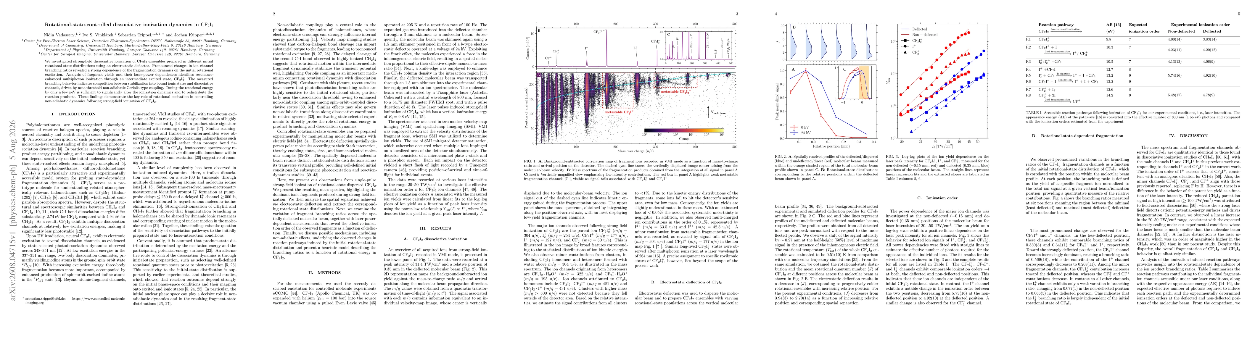 Thumbnail for Rotational-state-controlled dissociative ionization dynamics in $\mathrm{CF_2I_2}$