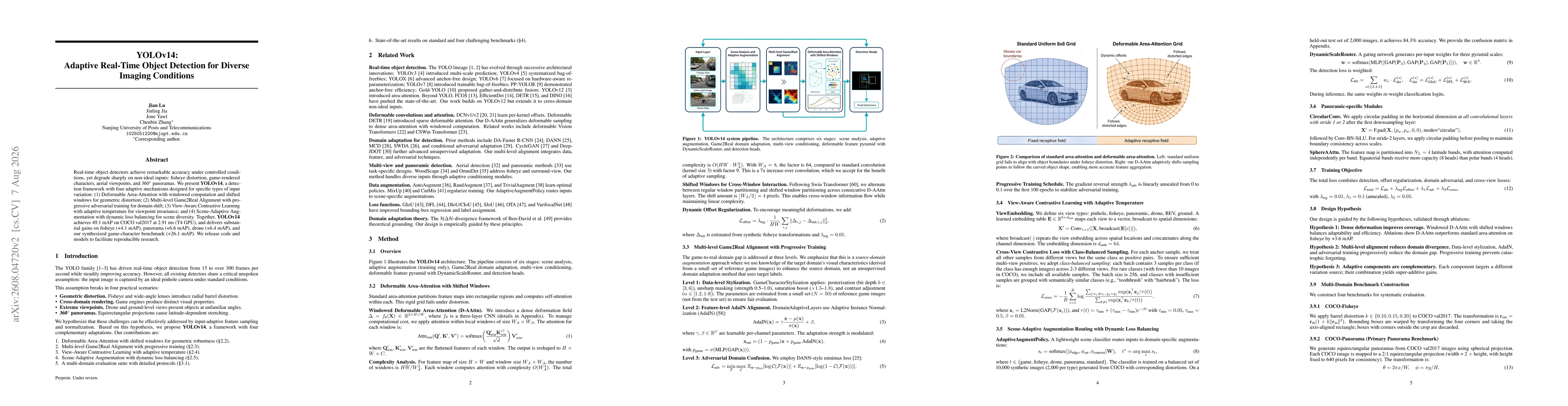 Thumbnail for YOLOv14: Adaptive Real-Time Object Detection for Diverse Imaging Conditions