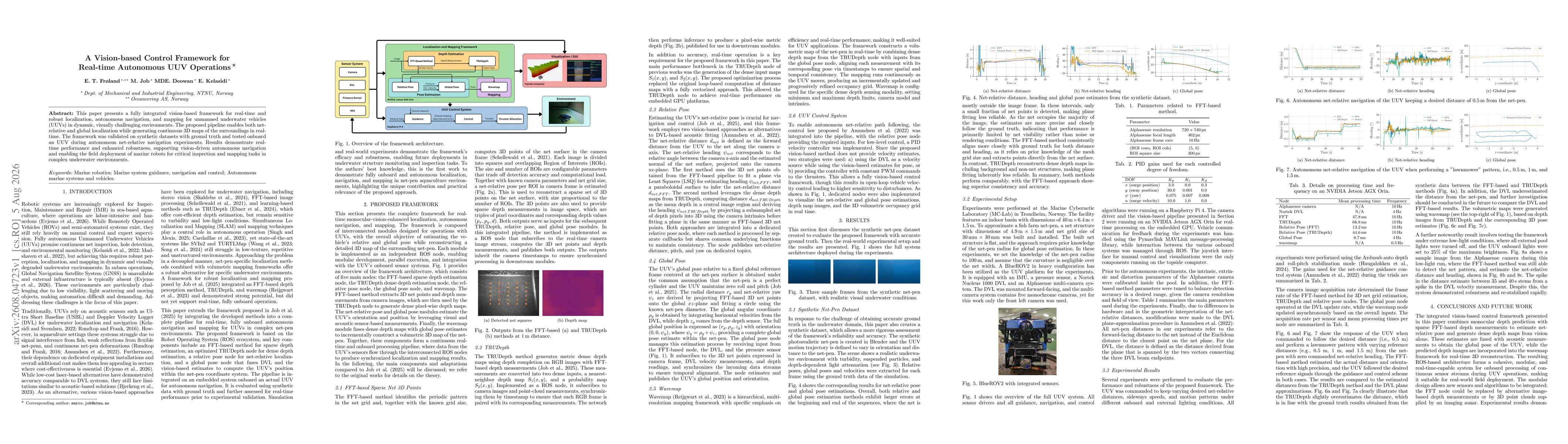Thumbnail for A Vision-based Control Framework for Real-time Autonomous UUV Operations