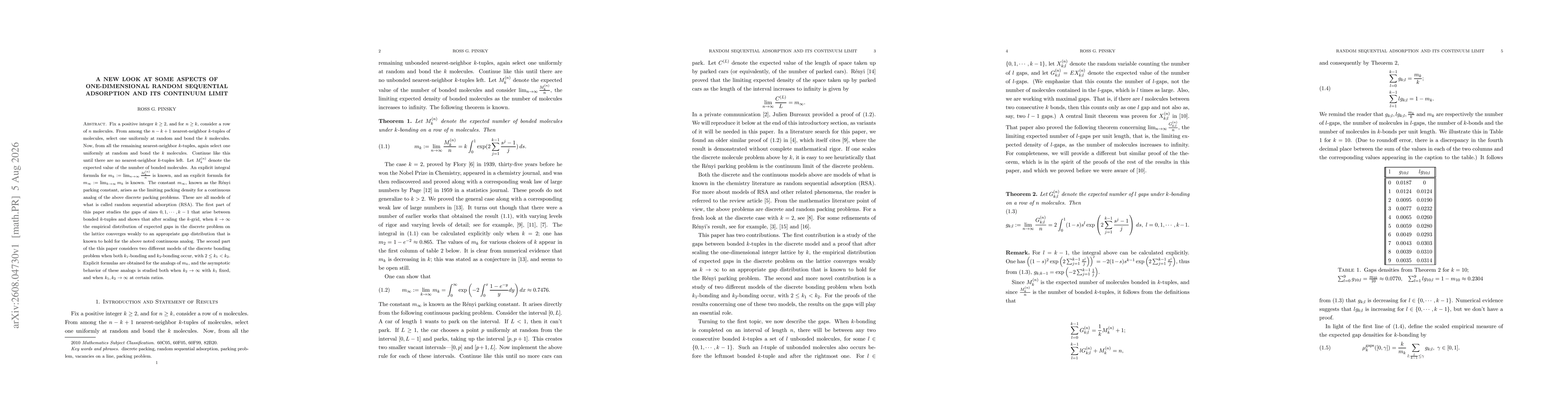 Thumbnail for A new look at some aspects of one-dimensional random sequential adsorption and its continuum limit