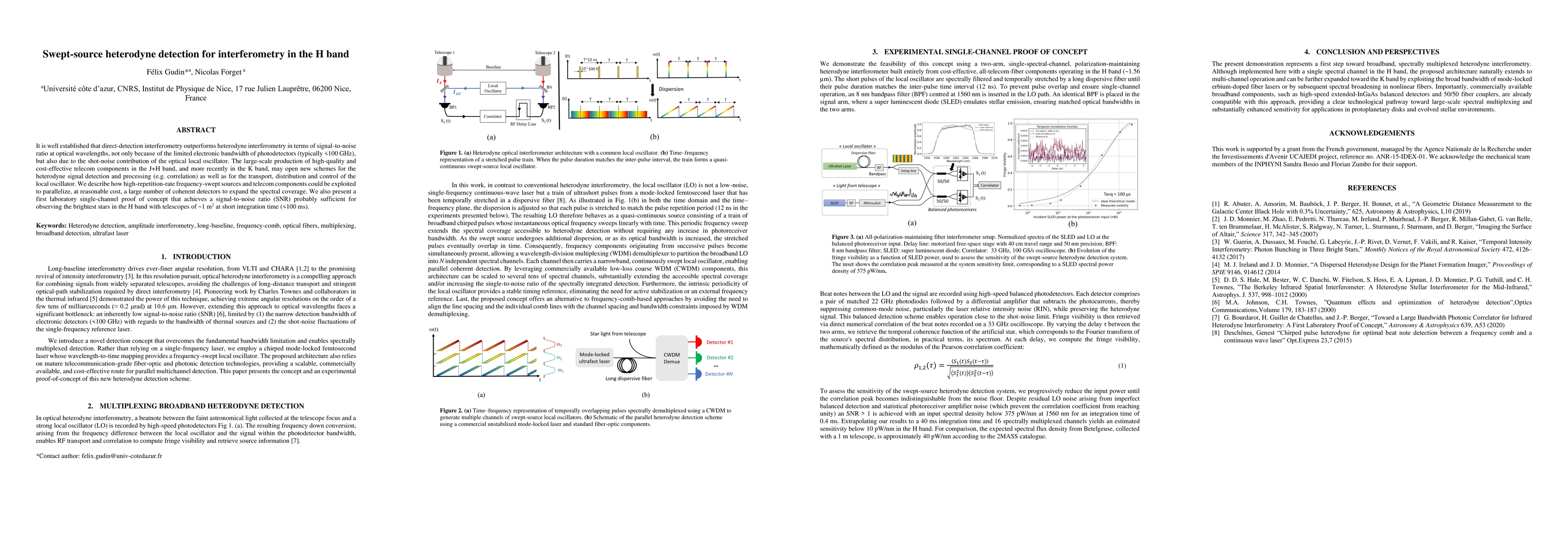 Thumbnail for Swept-source heterodyne detection for interferometry in the H band