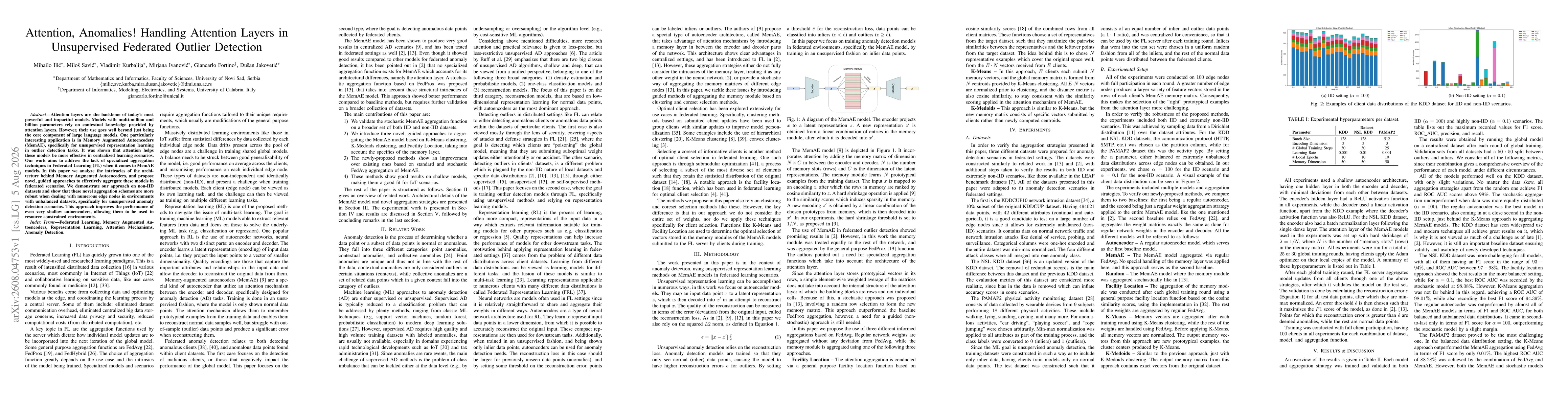 Thumbnail for Attention, Anomalies! Handling Attention Layers in Unsupervised Federated Outlier Detection