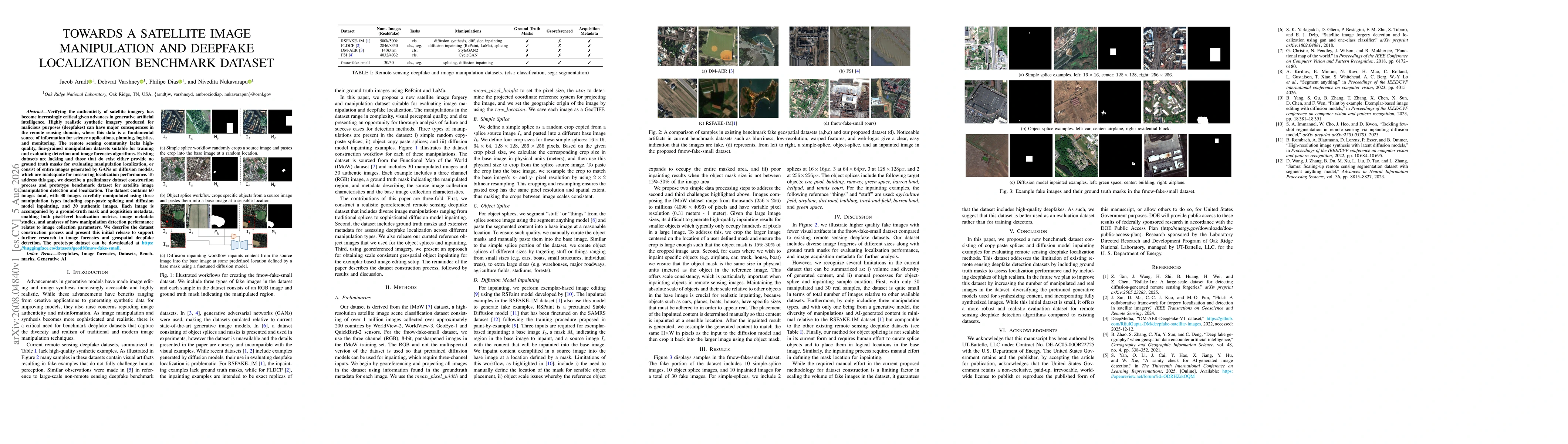 Thumbnail for Towards a satellite image manipulation and deepfake localization benchmark dataset