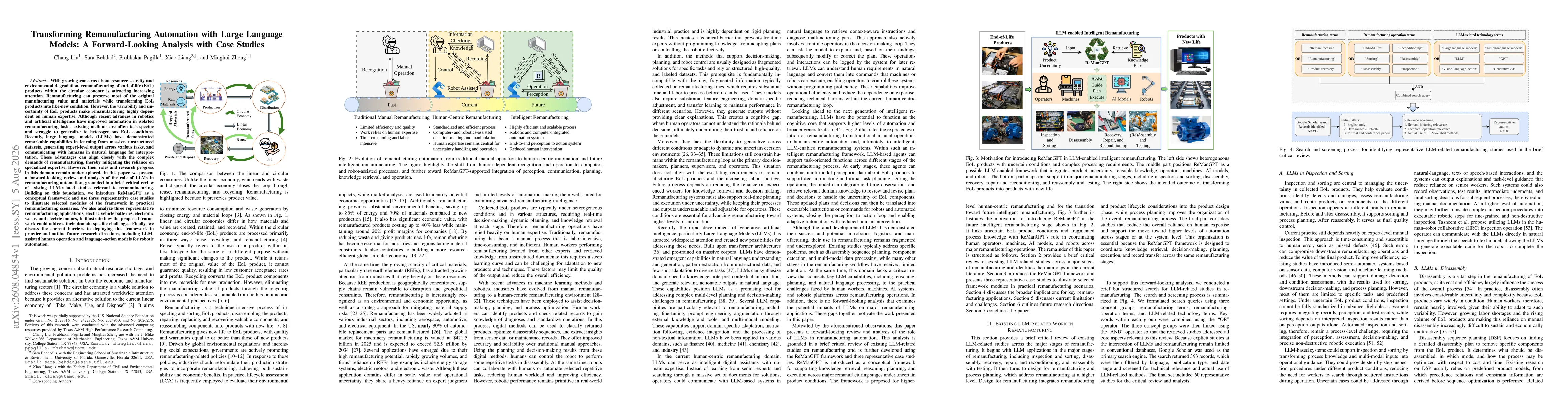 Thumbnail for Transforming Remanufacturing Automation with Large Language Models: A Forward-Looking Analysis with Case Studies