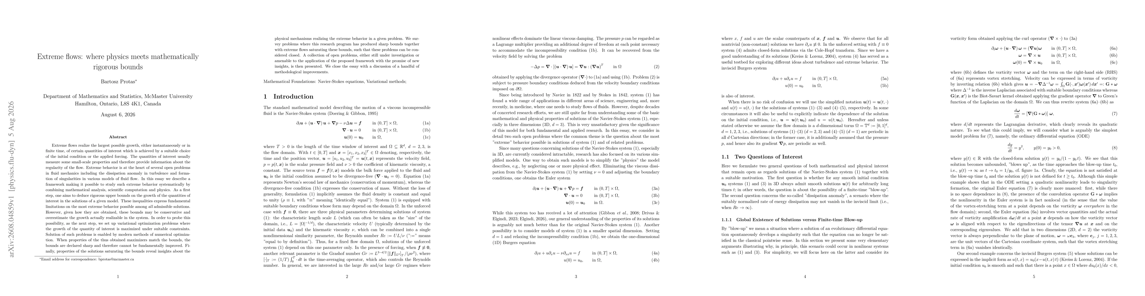 Thumbnail for Extreme flows: where physics meets mathematically rigorous bounds