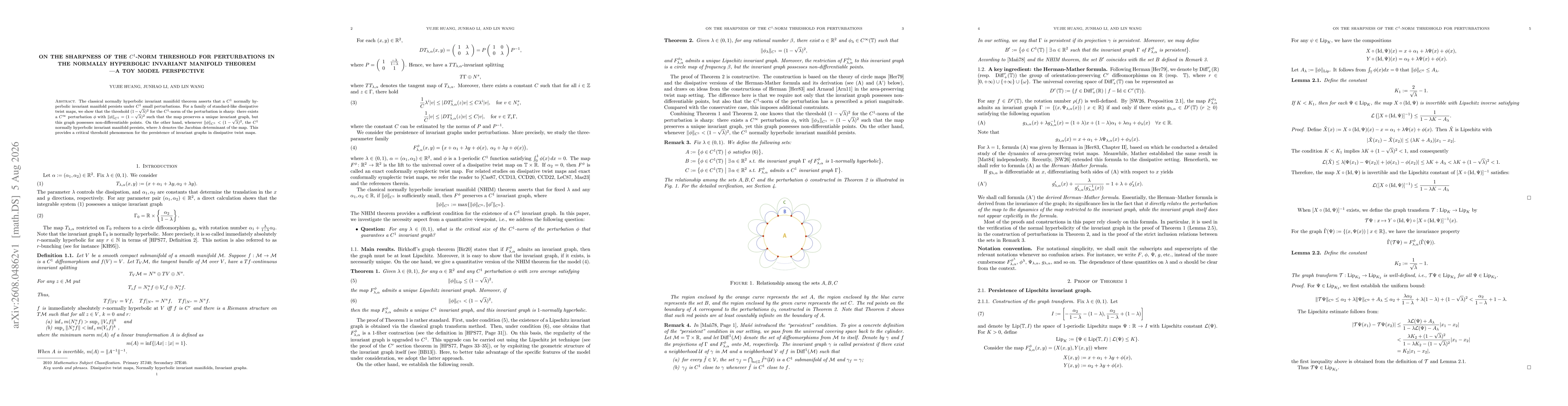 Thumbnail for On the sharpness of the $C^1$-norm threshold for perturbations in the normally hyperbolic invariant manifold theorem---a toy model perspective