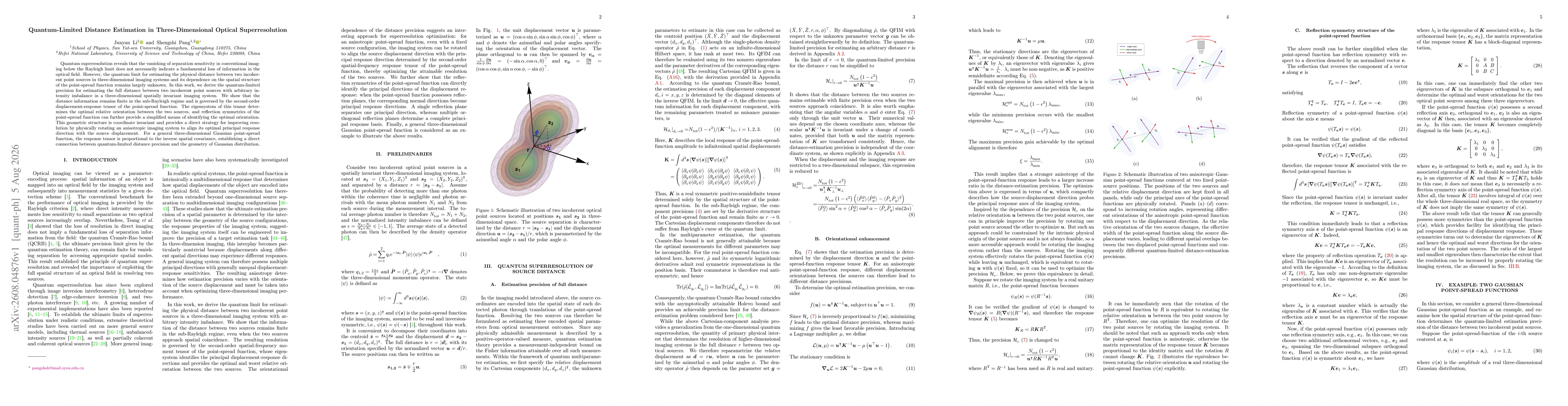 Thumbnail for Quantum-Limited Distance Estimation in Three-Dimensional Optical Superresolution