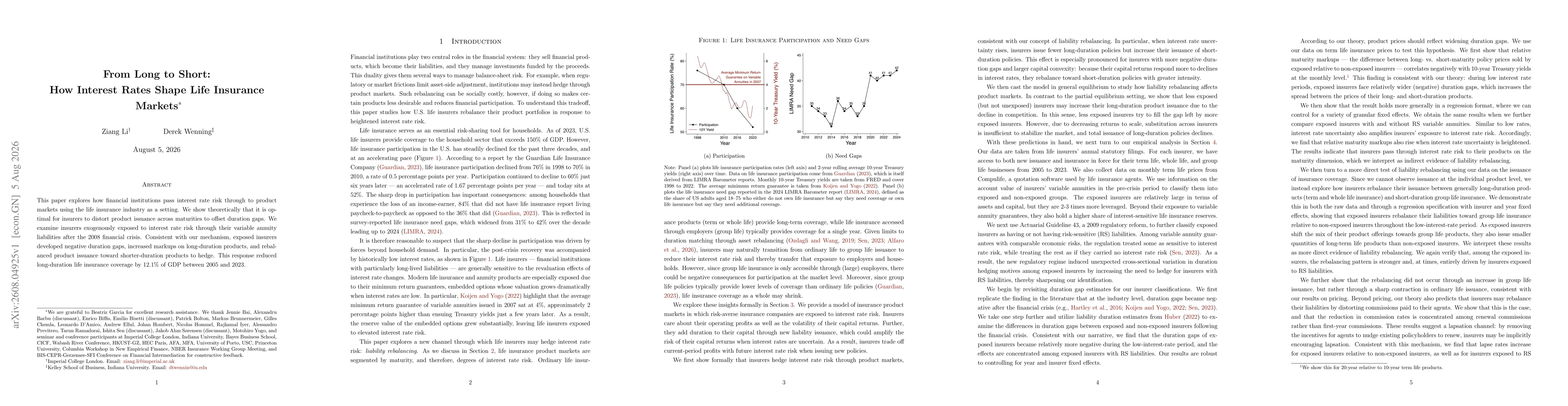 Thumbnail for From Long to Short: How Interest Rates Shape Life Insurance Markets