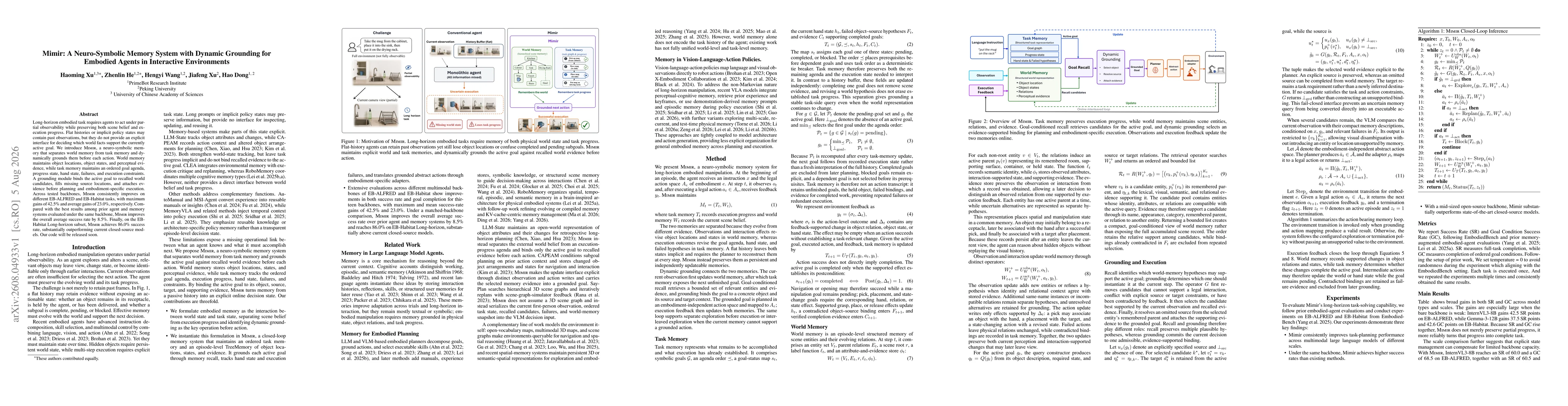 Thumbnail for Mimir: A Neuro-Symbolic Memory System with Dynamic Grounding for Embodied Agents in Interactive Environments