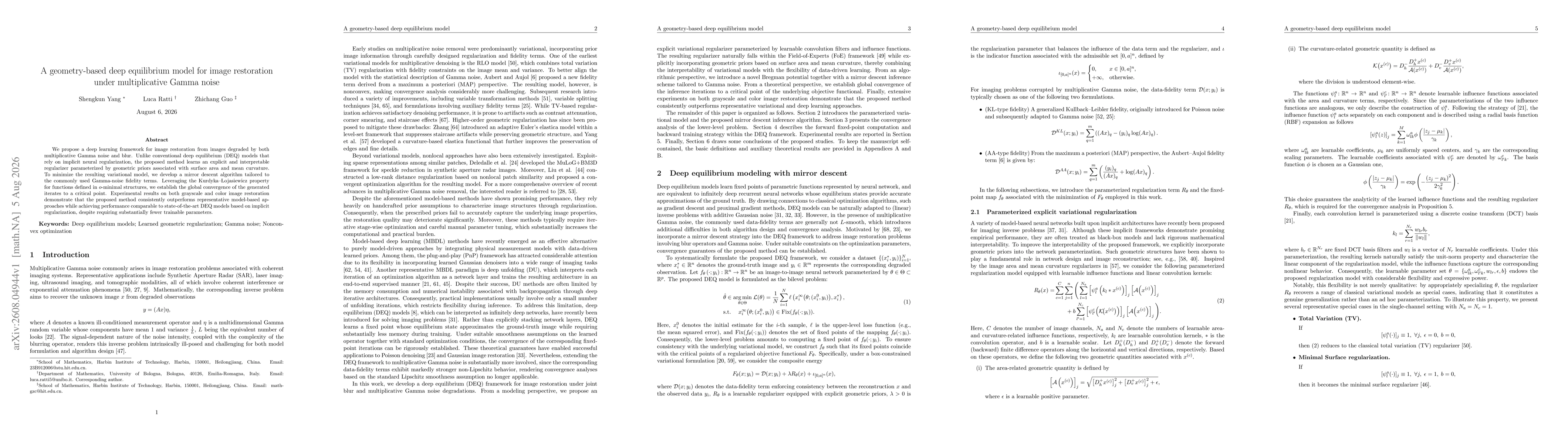 Thumbnail for A geometry-based deep equilibrium model for image restoration under multiplicative Gamma noise