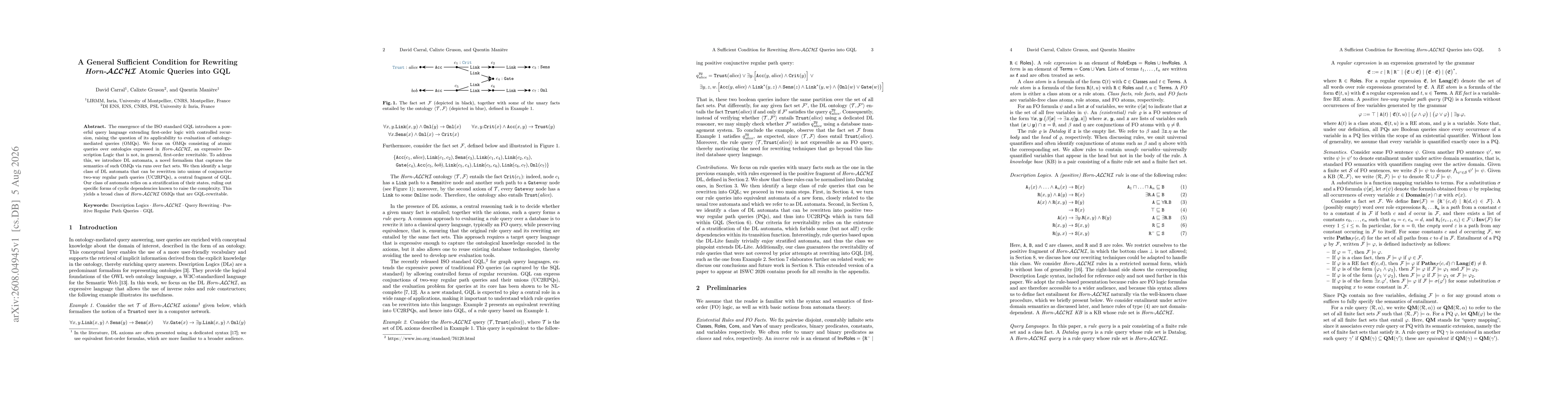 Thumbnail for A General Sufficient Condition for Rewriting Horn-ALCHI Atomic Queries into GQL