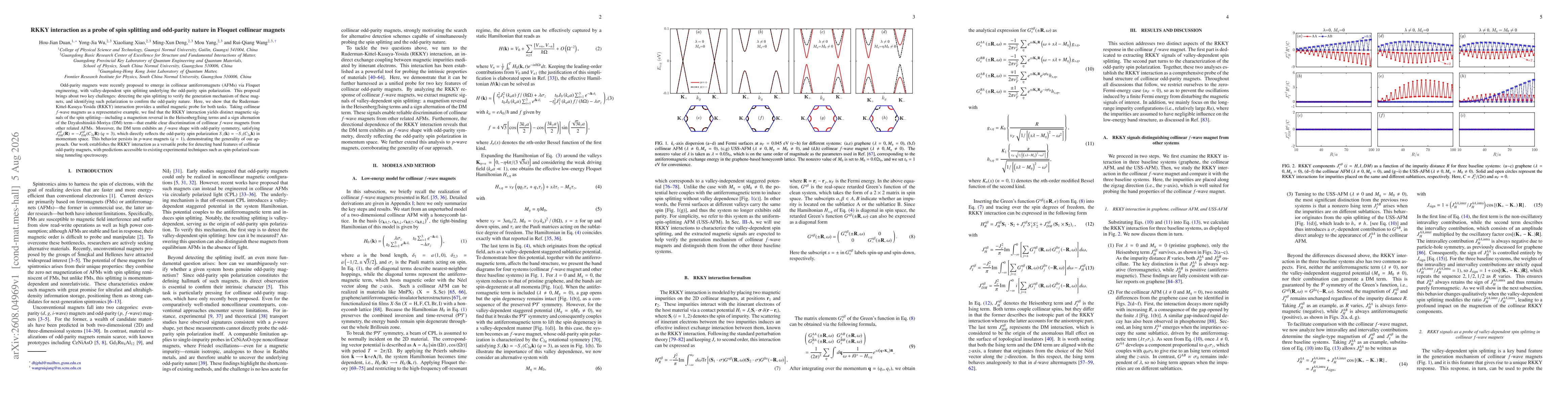 Thumbnail for RKKY interaction as a probe of spin splitting and odd-parity nature in Floquet collinear magnets