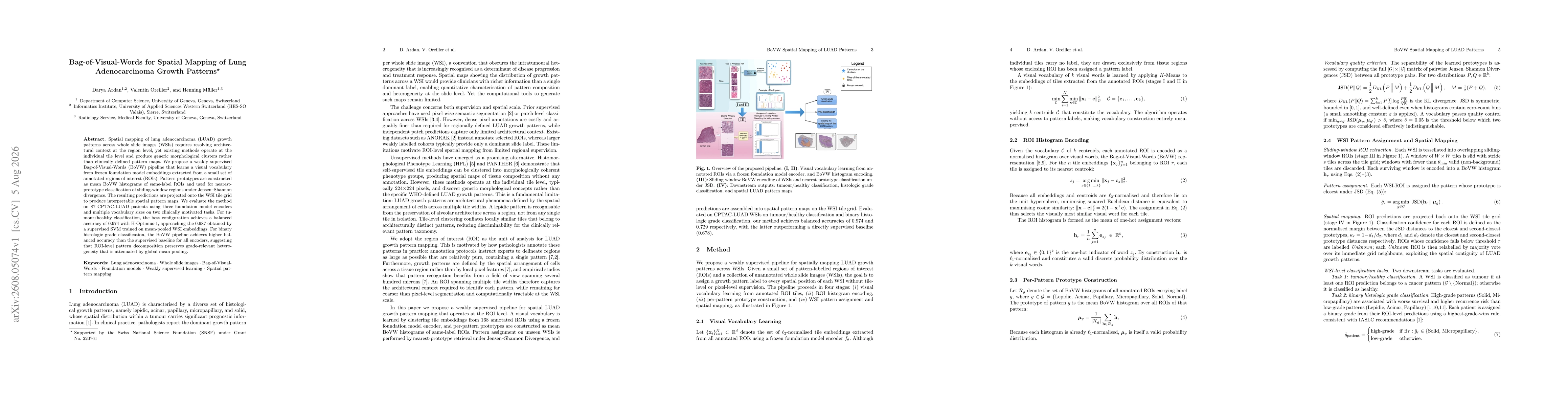 Thumbnail for Bag-of-Visual-Words for Spatial Mapping of Lung Adenocarcinoma Growth Patterns