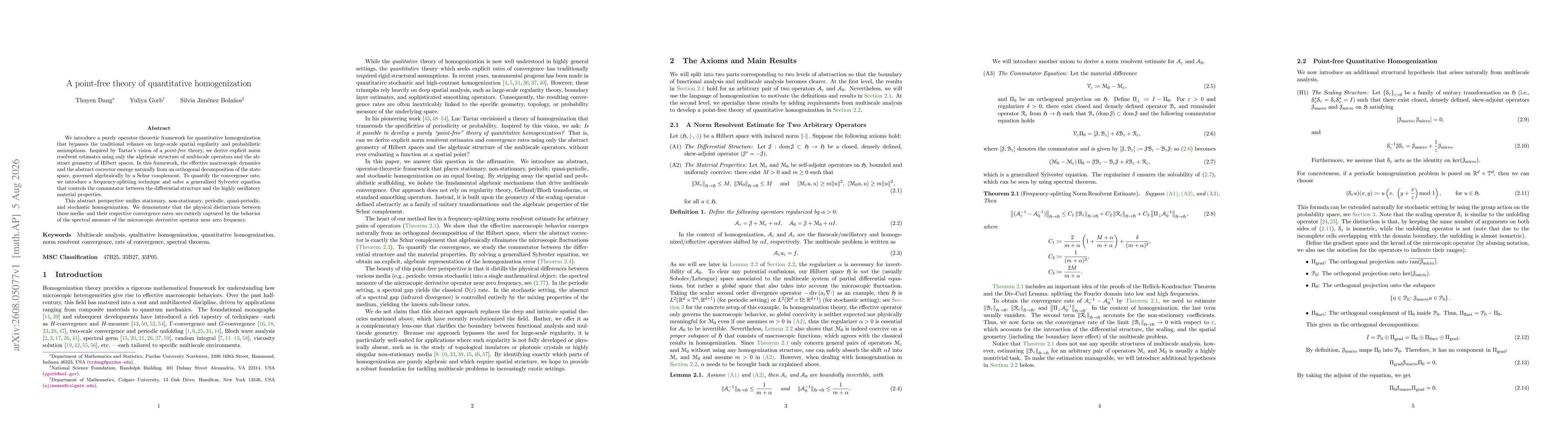 Thumbnail for A point-free theory of quantitative homogenization