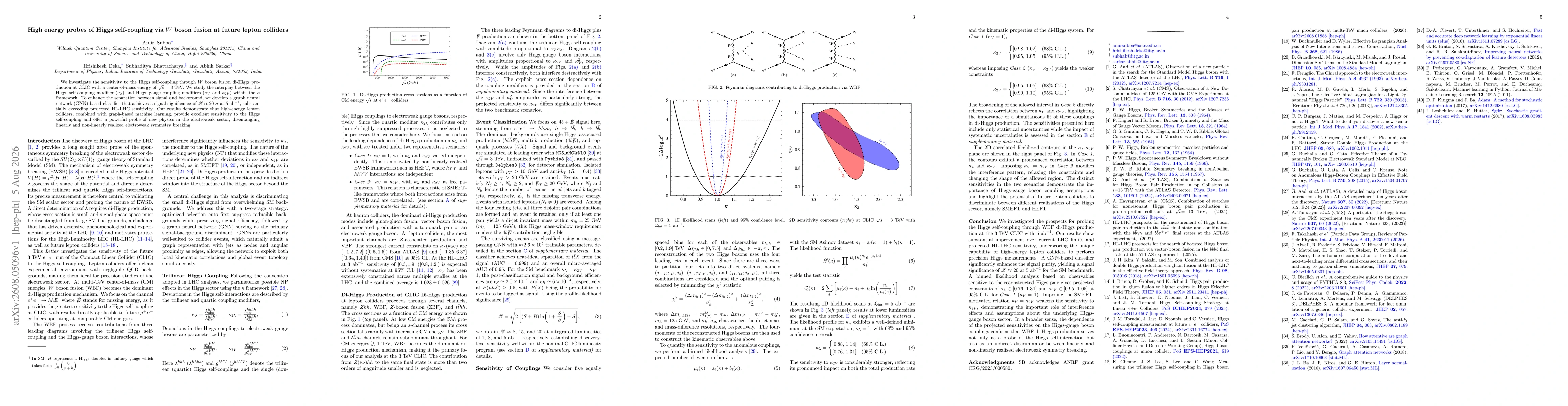 Thumbnail for High energy probes of Higgs self-coupling via $W$ boson fusion at future lepton colliders