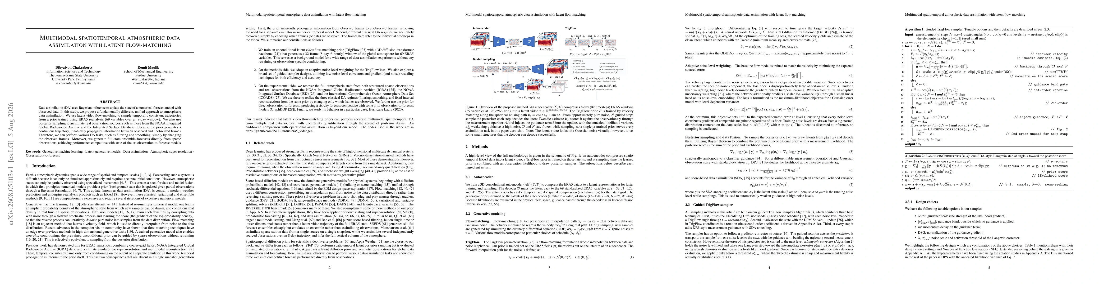 Thumbnail for Multimodal Spatiotemporal Atmospheric Data Assimilation with Latent Flow-matching