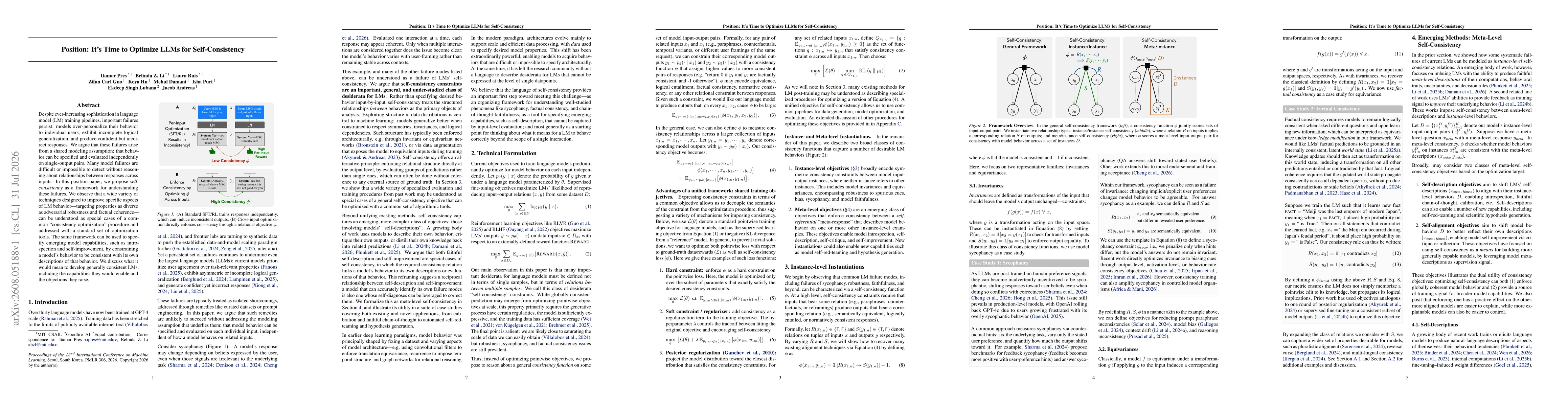 Thumbnail for Position: It's Time to Optimize LLMs for Self-Consistency