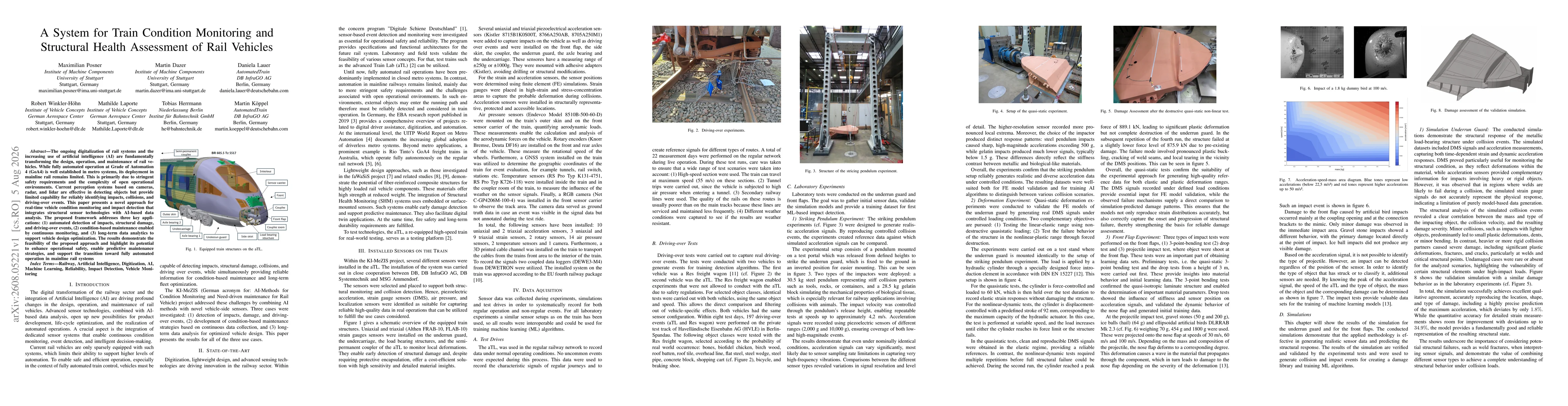 Thumbnail for A System for Train Condition Monitoring and Structural Health Assessment of Rail Vehicles