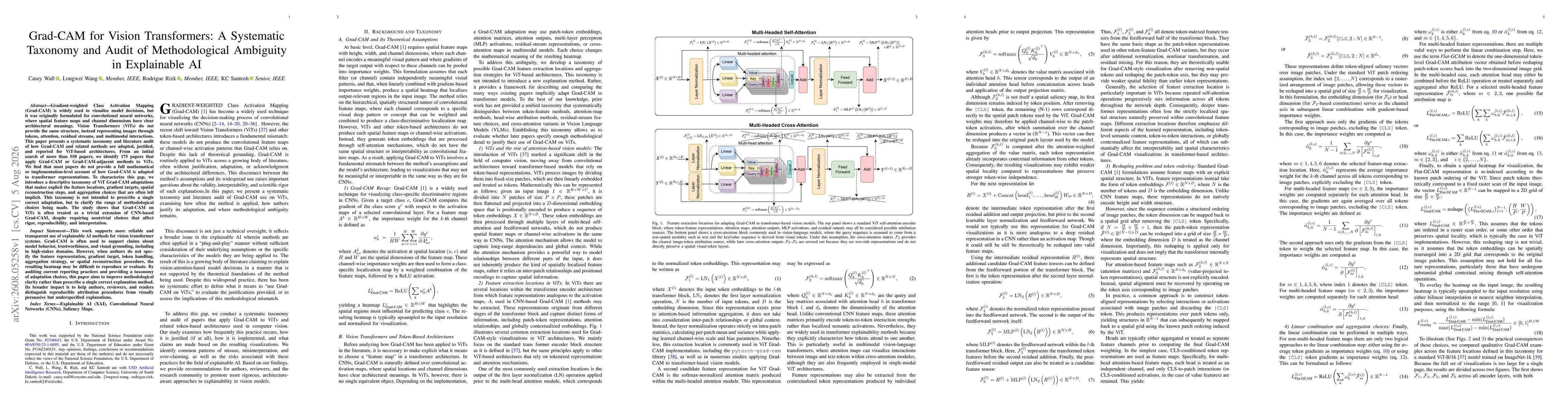 Thumbnail for Grad-CAM for Vision Transformers: A Systematic Taxonomy and Audit of Methodological Ambiguity in Explainable AI