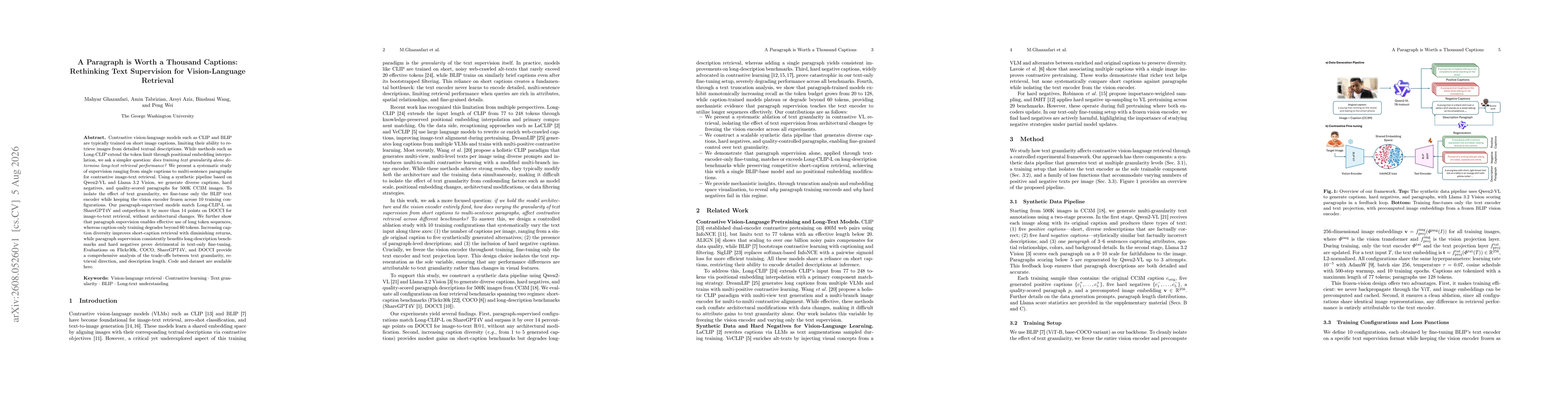 Thumbnail for A Paragraph is Worth a Thousand Captions: Rethinking Text Supervision for Vision-Language Retrieval