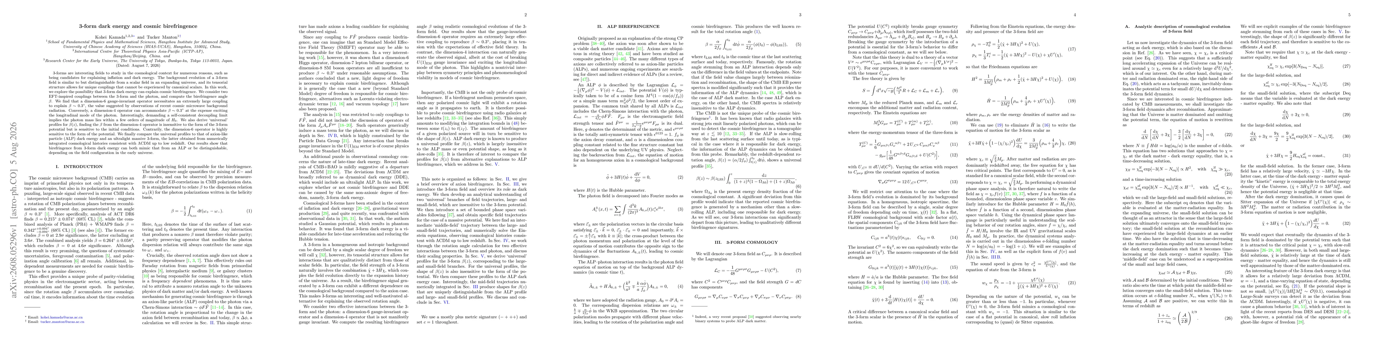 Thumbnail for 3-form dark energy and cosmic birefringence