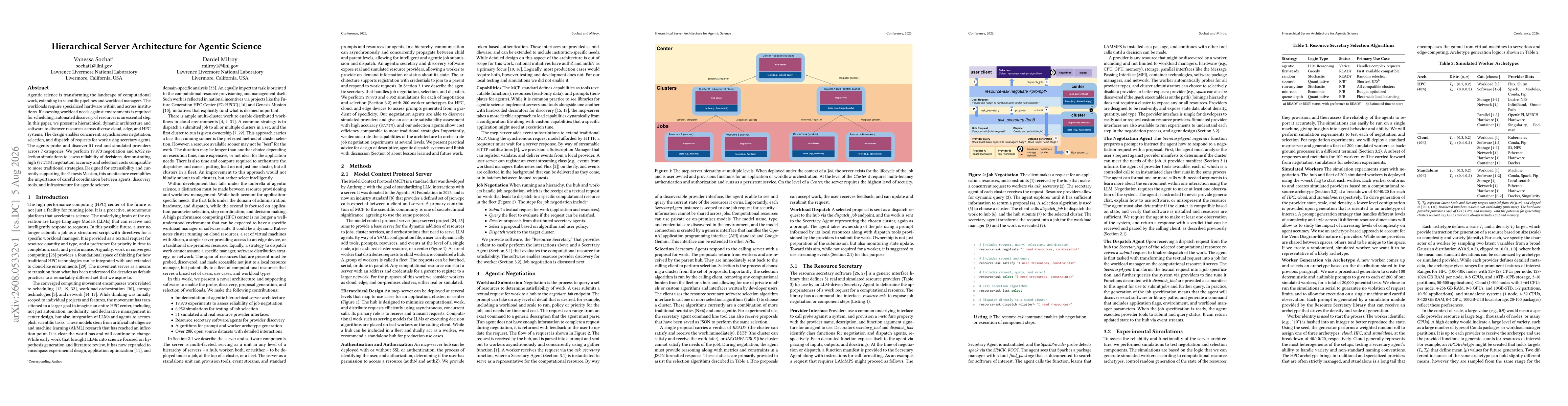 Thumbnail for Hierarchical Server Architecture for Agentic Science