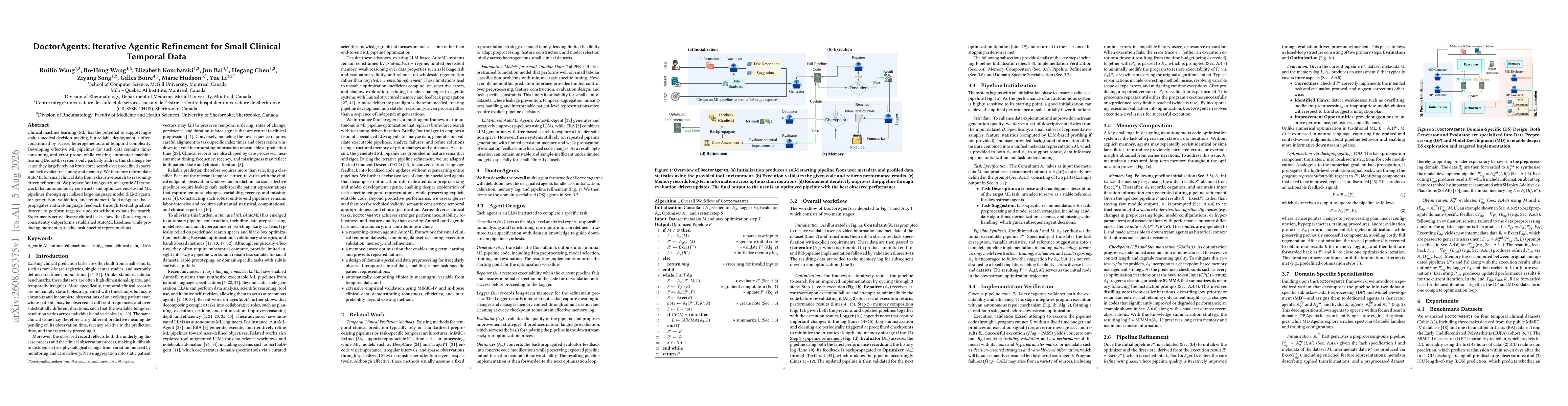 Thumbnail for DoctorAgents: an agentic framework to iteratively refine AutoML pipeline for small clinical temporal data