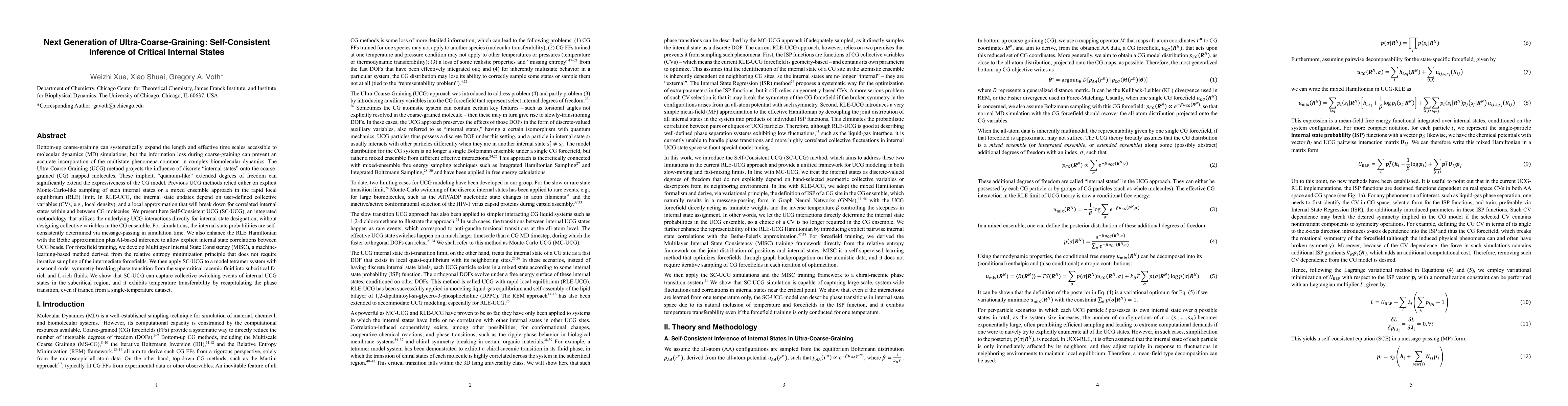 Thumbnail for Next Generation of Ultra-Coarse-Graining: Self-Consistent Inference of Critical Internal States
