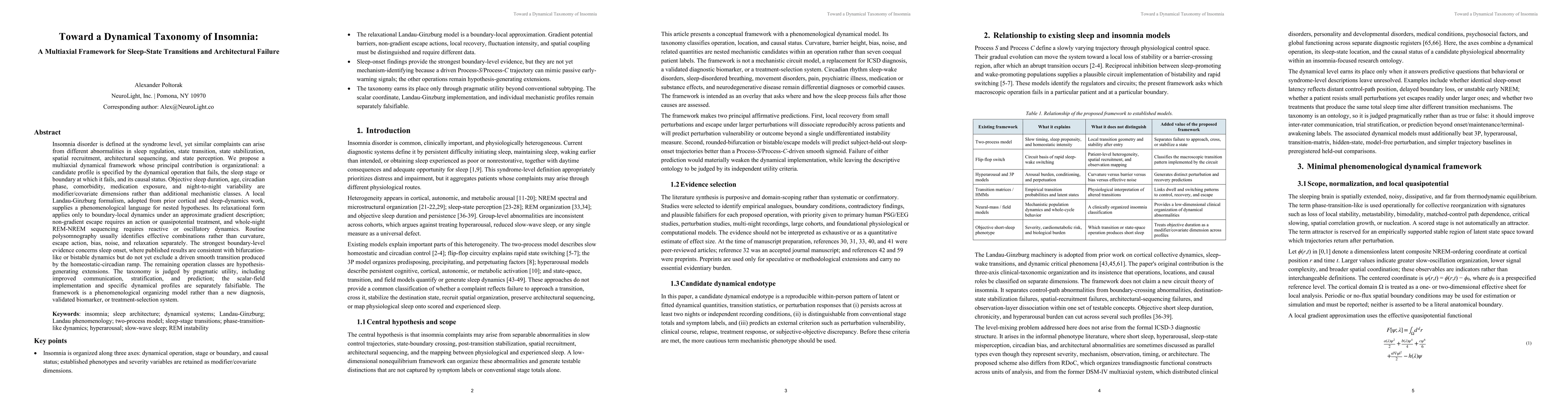 Thumbnail for Toward a Dynamical Taxonomy of Insomnia: A Multiaxial Framework for Sleep-State Transitions and Architectural Failure