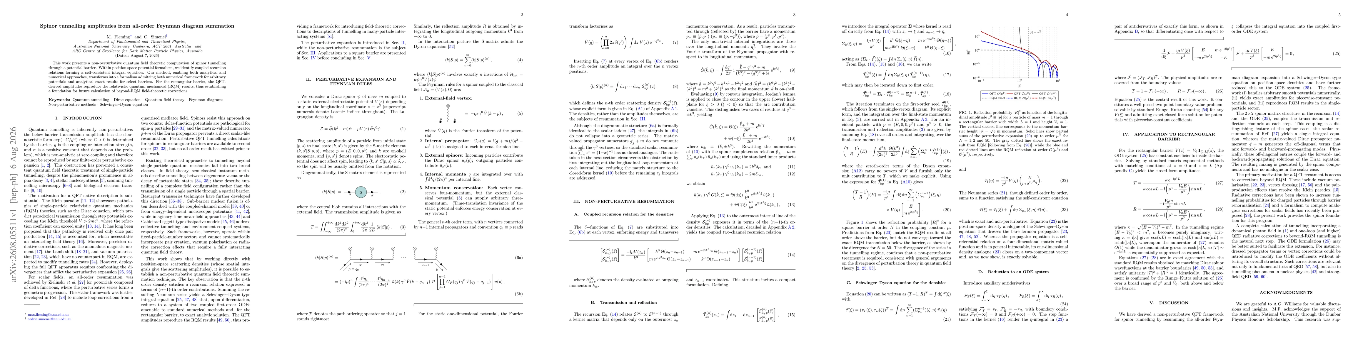 Thumbnail for Spinor tunnelling amplitudes from all-order Feynman diagram summation