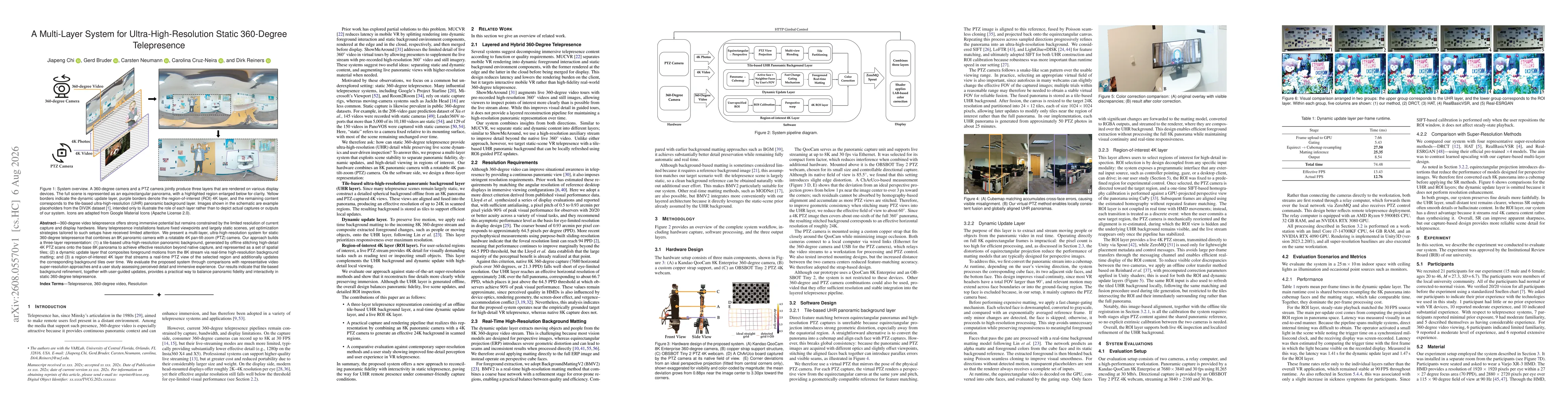 Thumbnail for A Multi-Layer System for Ultra-High-Resolution Static 360-Degree Telepresence