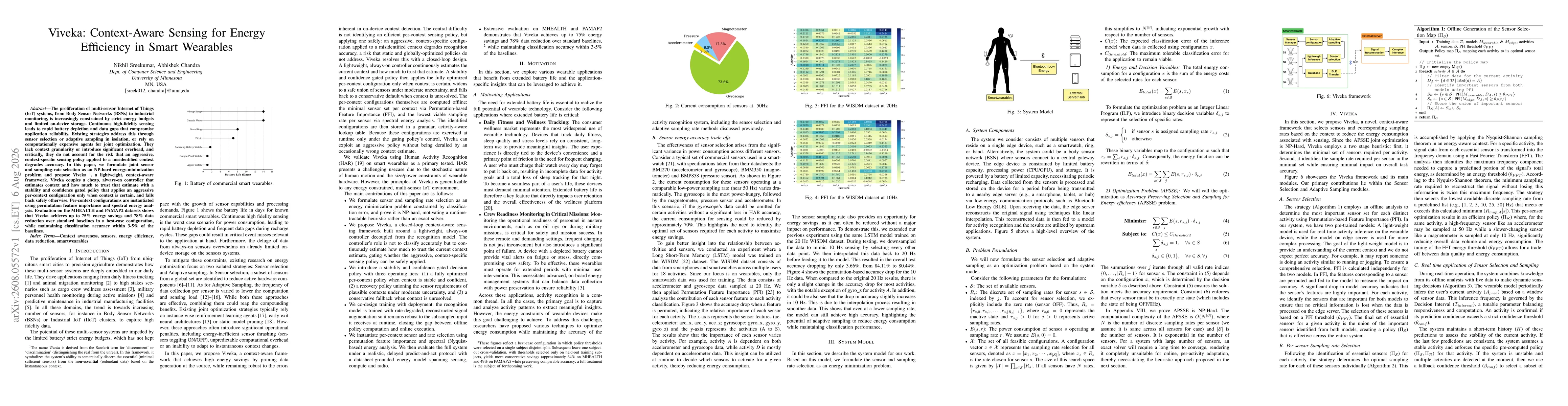 Thumbnail for Viveka: Context-Aware Sensing for Energy Efficiency in Smart Wearables