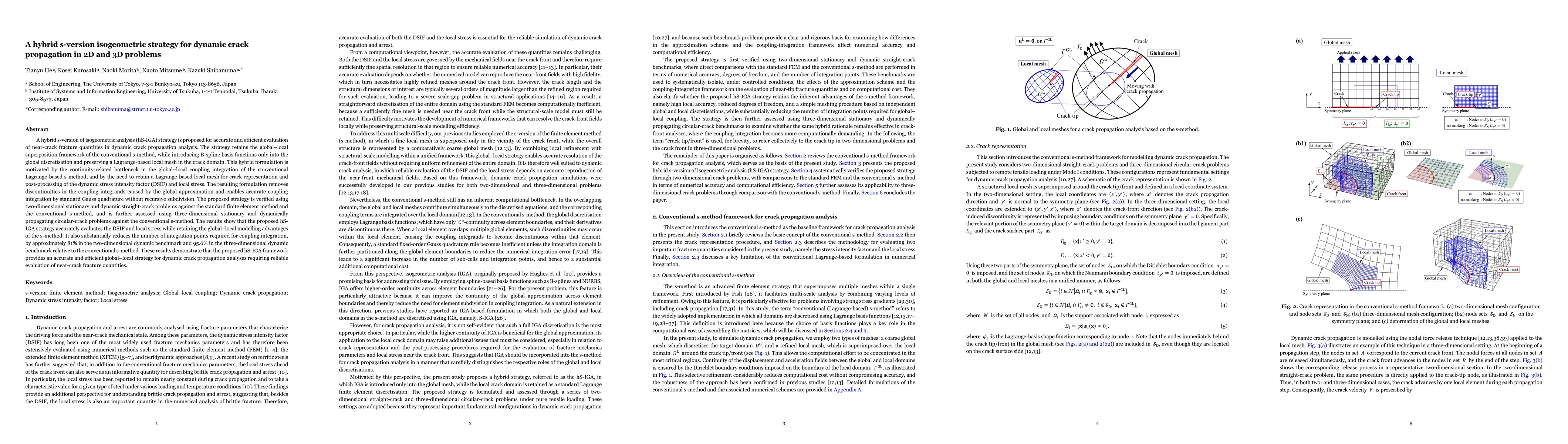 Thumbnail for A hybrid s-version isogeometric strategy for dynamic crack propagation in 2D and 3D problems