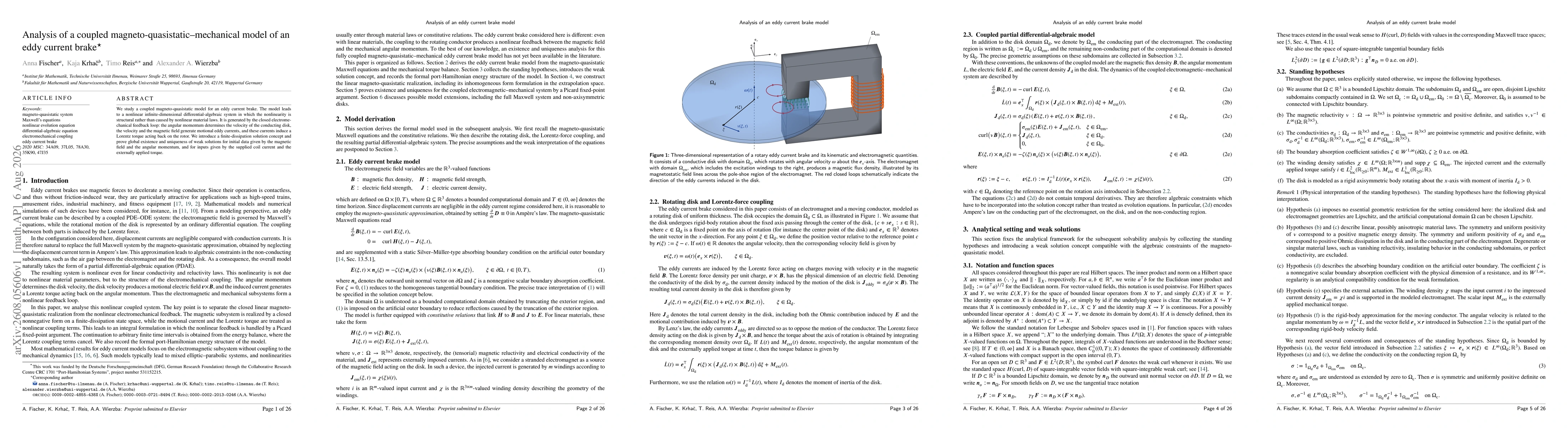 Thumbnail for Analysis of a coupled magneto-quasistatic--mechanical model of an eddy current brake