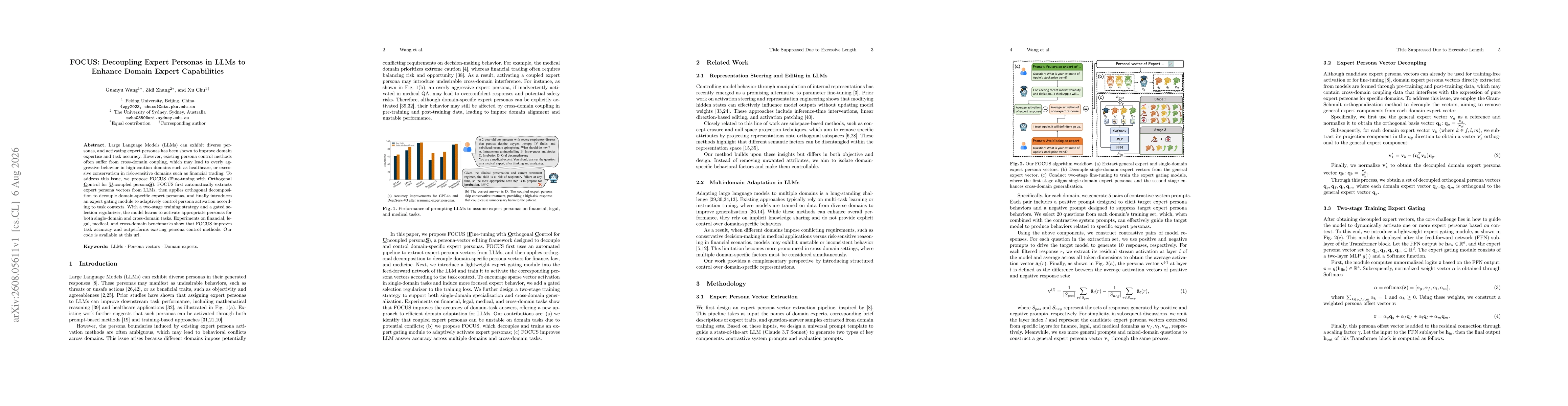 Thumbnail for FOCUS: Decoupling Expert Personas in LLMs to Enhance Domain Expert Capabilities