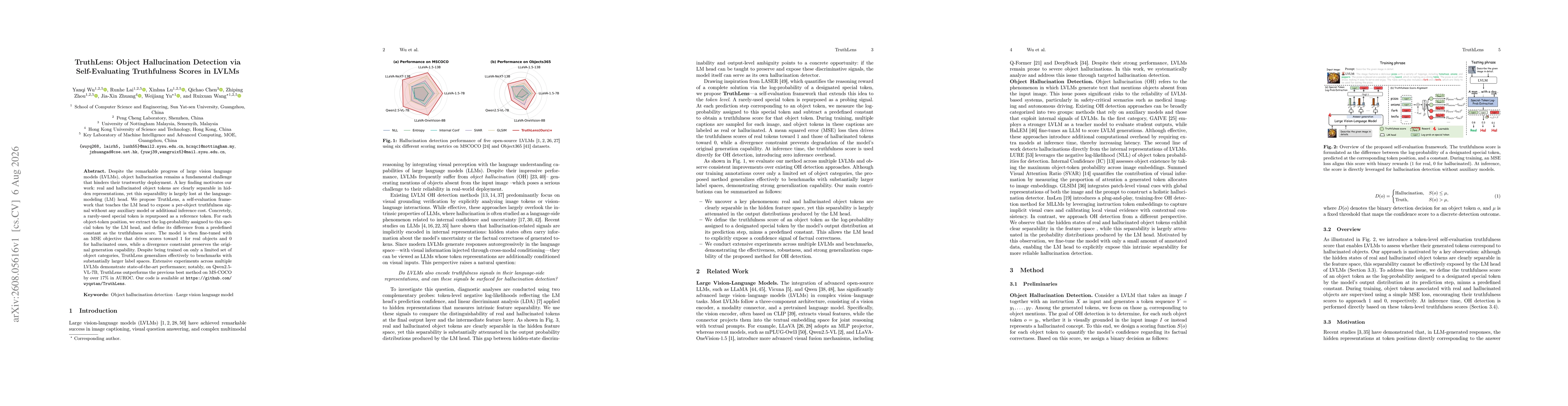 Thumbnail for TruthLens: Object Hallucination Detection via Self-Evaluating Truthfulness Scores in LVLMs