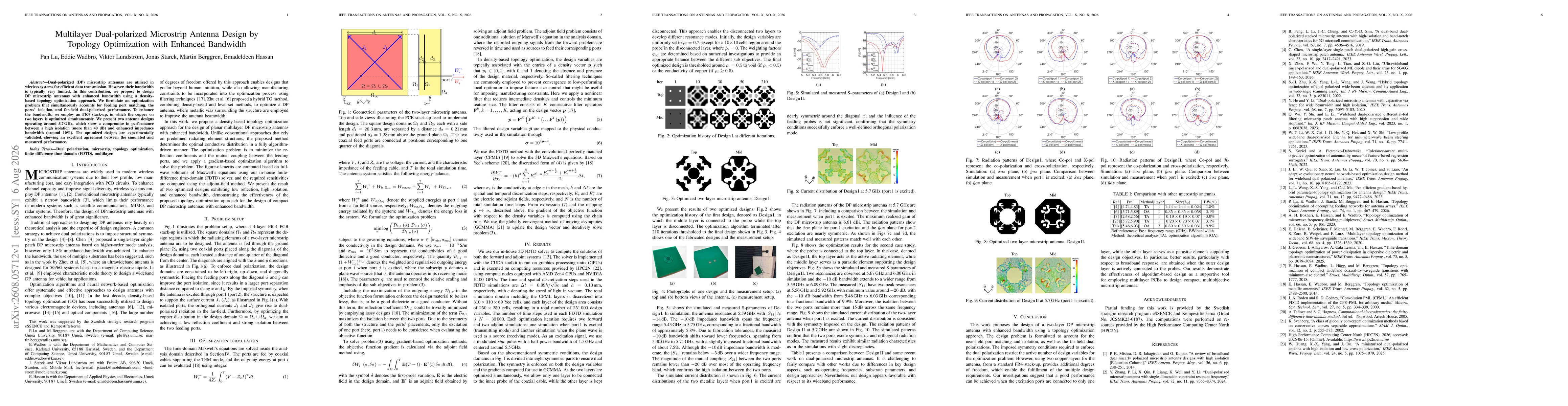 Thumbnail for Multilayer Dual-polarized Microstrip Antenna Design by Topology Optimization with Enhanced Bandwidth