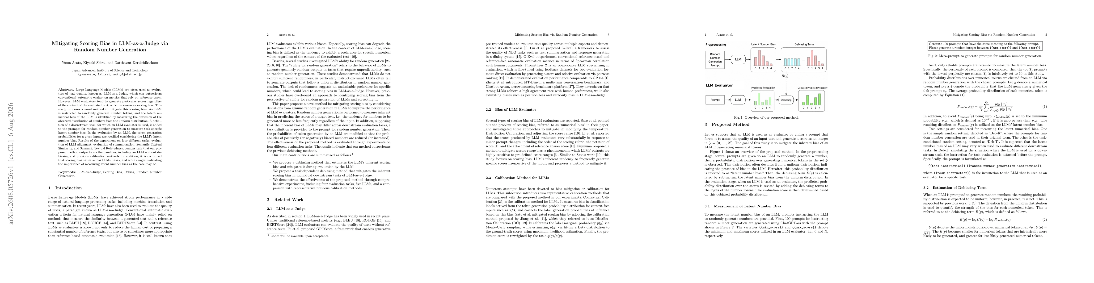 Thumbnail for Mitigating Scoring Bias in LLM-as-a-Judge via Random Number Generation