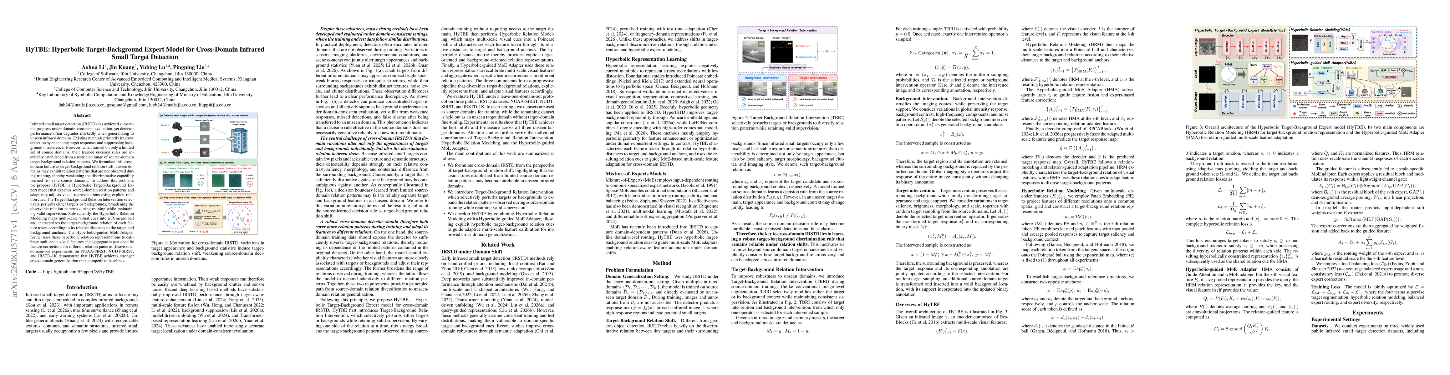 Thumbnail for HyTBE: Hyperbolic Target-Background Expert Model for Cross-Domain Infrared Small Target Detection
