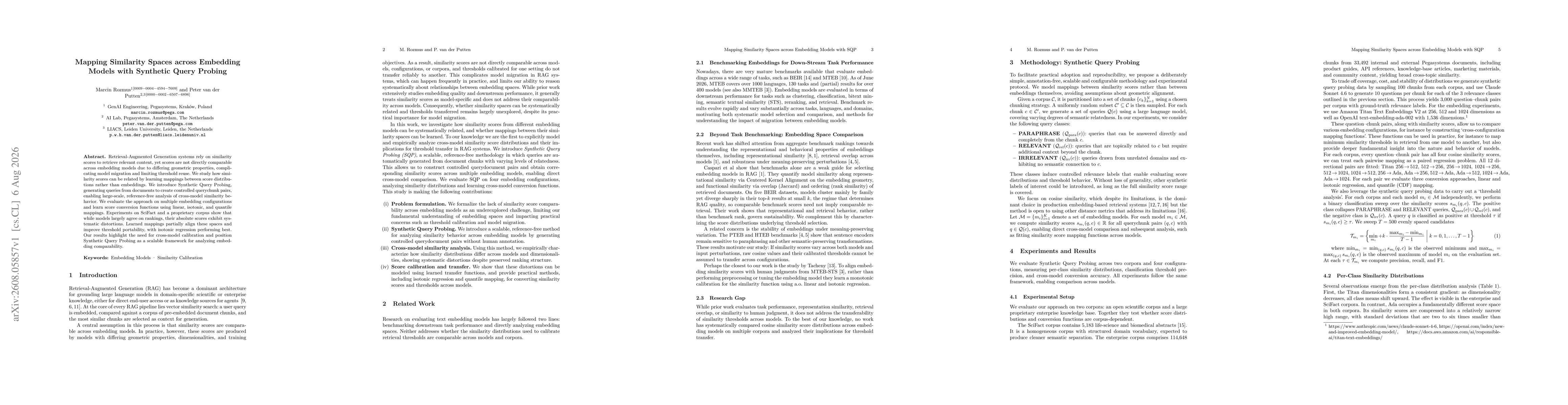 Thumbnail for Mapping Similarity Spaces across Embedding Models with Synthetic Query Probing