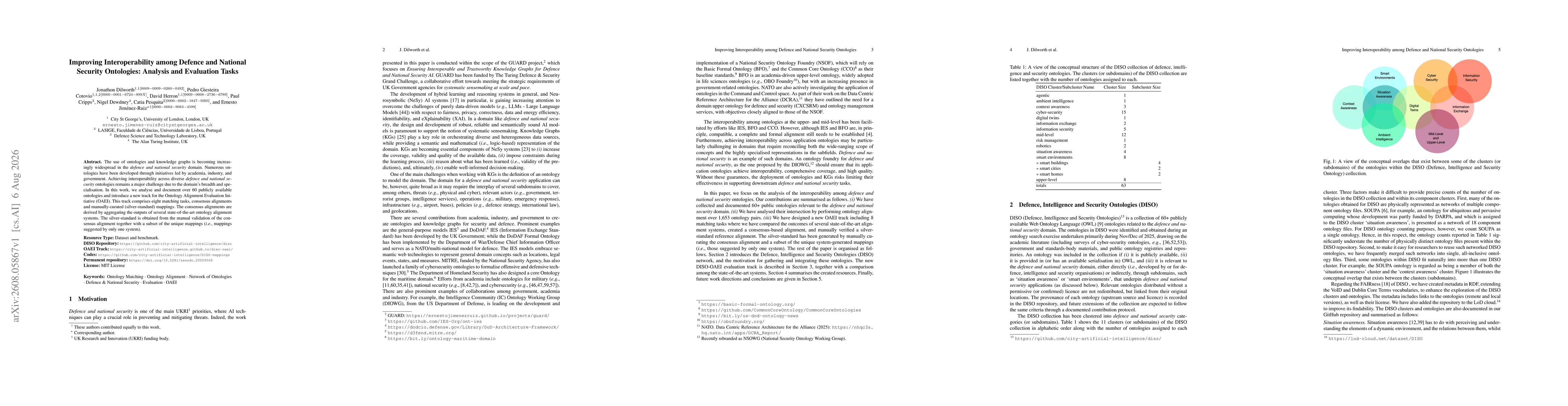 Thumbnail for Improving Interoperability among Defence and National Security Ontologies: Analysis and Evaluation Tasks