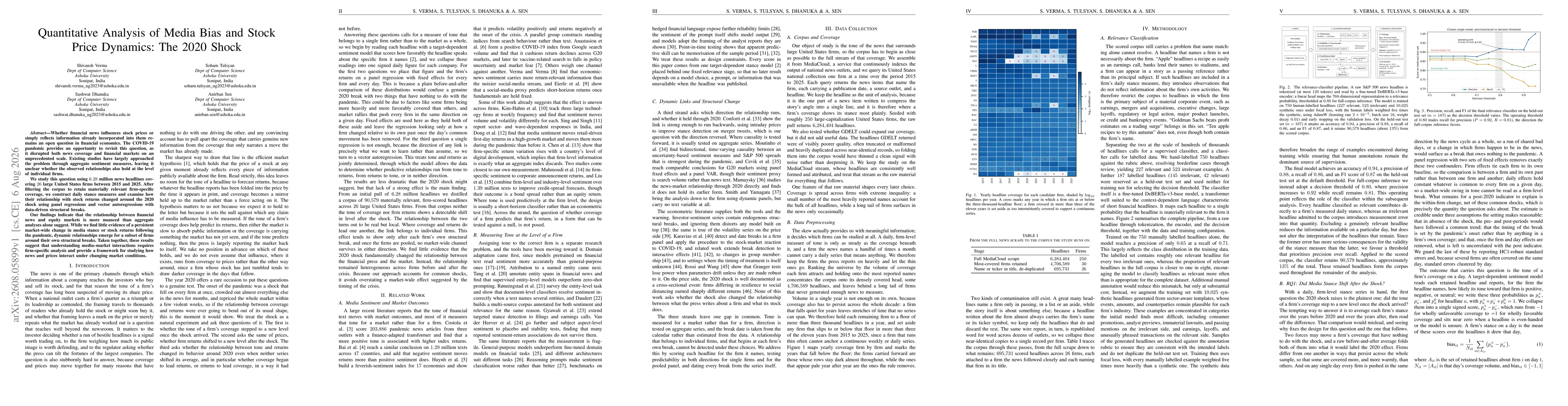 Thumbnail for Quantitative Analysis of Media Bias and Stock Price Dynamics: The 2020 Shock