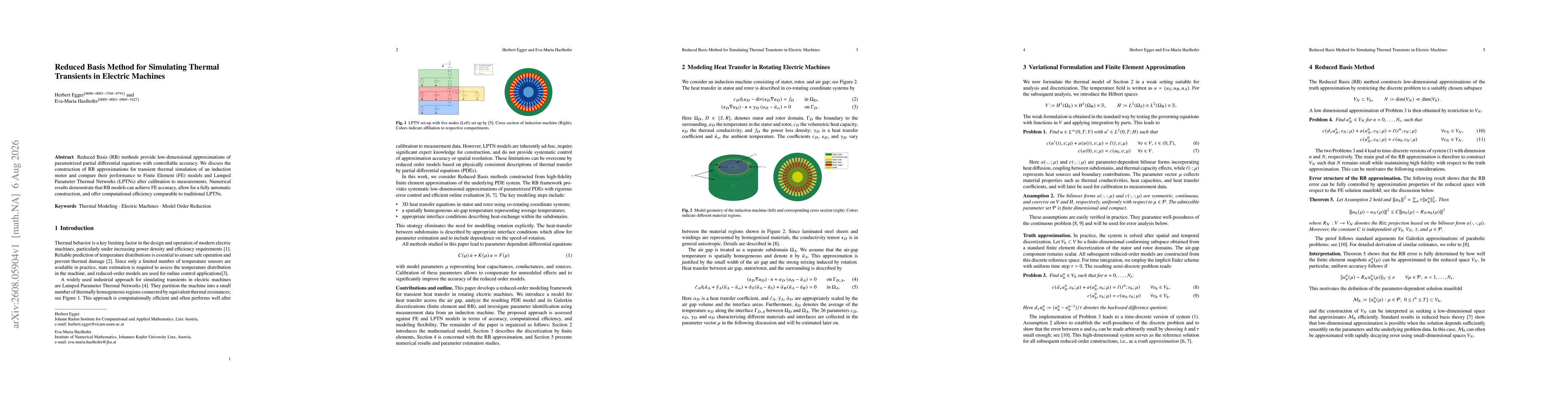 Thumbnail for Reduced Basis Method for Simulating Thermal Transients in Electric Machines
